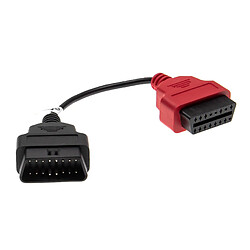 vhbw Adaptateur OBD2 A2 OBD1 16 Pin vers OBD2 compatible avec Alfa Romeo 156, 166, GT, GTV, Spider voitures