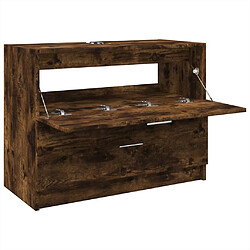 Acheter vidaXL Meuble d'évier chêne fumé 78x37x59 cm bois d'ingénierie