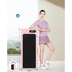 Tapis de marche Portable - DSKEUZEEW - Walking Pad 1-8 km/h, 2.5HP - Avec télécommande et écran LCD -Rose pas cher