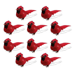 10 Pièces Oiseaux Cardinaux Rouges Artificiels Pour Centres De Table Décor De Jardin à La Maison Cardinaux Rouges