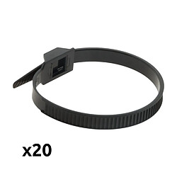 Lot de 20 colliers de câblage 9x 260mm noir - Zenitech