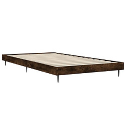 Acheter vidaXL Cadre de lit sans matelas chêne fumé 90x200cm bois d'ingénierie