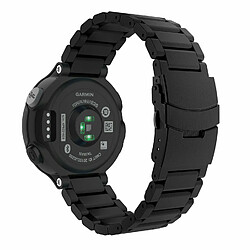 PHONECARE Bracelet Acier Stainless Lux + Outil - Garmin Forerunner 220 /230 / 235 / 235 Lite / 620 / 630 / 735XT - Noir