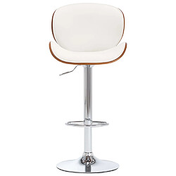 Tabouret vidaXL - Blanc Similicuir