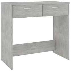 vidaXL Bureau Gris béton 80x40x75 cm Bois d’ingénierie