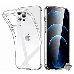 Htdmobiles Coque silicone gel fine pour Apple iPhone 13 Pro Max + film ecran - TPU TRANSPARENT