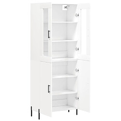 Avis vidaXL Buffet haut Blanc 69,5x34x180 cm Bois d'ingénierie