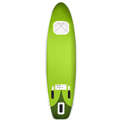 Avis vidaXL Ensemble de planche SUP gonflable Vert 330x76x10 cm