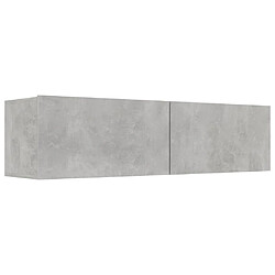 vidaXL Meuble TV Gris béton 120x30x30 cm Bois d’ingénierie