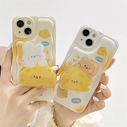 GUPBOO Étui pour iPhone11 Smiley Fromage Ours Lapin Dessin Animé Téléphone Cas Titulaire Femelle