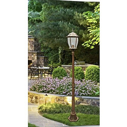 Tradex DE JARDIN VERRE LANTERNE E27 LUMIÈRE EXTÉRIEURE ALUMINIUM 178X24CM BRONZE ES35