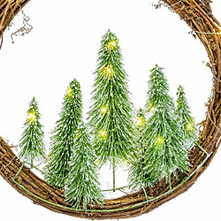 Acheter BigBuy Christmas Couronne de Noël Marron Vert Plastique 46 x 10 x 46 cm