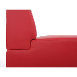 Avis Mendler Canapé-élément pouf repose-pied Lyon, modulaire, simili-cuir ~ rouge