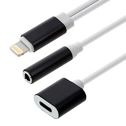 Avizar Adaptateur Audio & Charge Apple Lightning vers Lightning et Jack 3.5mm - Blanc