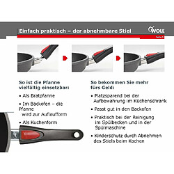 Woll - Induction Line Poele Carre Anti-Adherente 24 x 24 x 6.5 cm