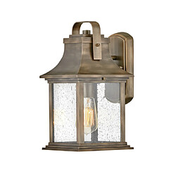 Elstead Lighting Applique murale extérieur Hinkley Fonte d'aluminium,verre grainé transparent Bronze bruni