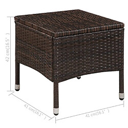 Acheter vidaXL Mobilier de bistro 3 pcs Résine tressée Marron