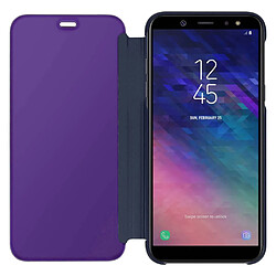 Avis Avizar Housse Galaxy A6 Etui folio Miroir Clapet Coque Rigide Fonction Support bleu