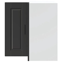 Avis vidaXL Armoire d'angle murale de cuisine Porto noir bois d'ingénierie