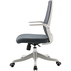 Decoshop26 Chaise de bureau ergonomique accoudoirs mécanisme de bascule en maille gris BUR04105