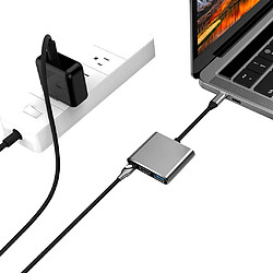 Avis Adaptateur 3 En 1 Type C Vers HDMI USB-C USB 3.0 Pour Macbook Pro IPad Pro Gris