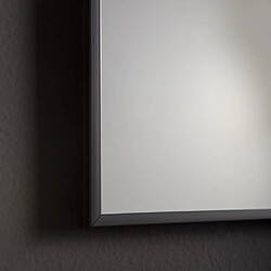 Kiamami Valentina MIROIR DE SALLE DE BAIN 50X70 AVEC BANDE RÉTRO-ÉCLAIRÉE PAR LED CADRE NOIR MAT pas cher