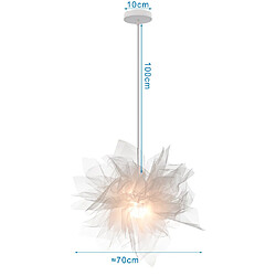 Avis Stoex Lustre Suspension Contemporain Diamètre 70 cm E27 Blanche , Abat-jour Luminaire Plafonnier pour Chambre de l'enfant, Salon, Décor