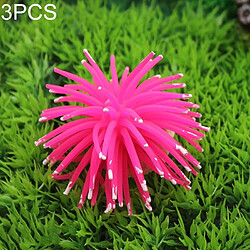 Wewoo Décoration aquarium rose 3 PCS Articles TPR Simulation Sea Urchin Ball Corail avec Point, Taille: L, Diamètre: 13cm