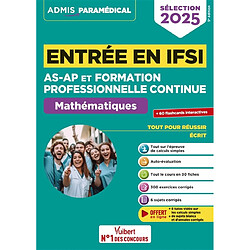 Entrée en IFSI pour AS-AP et formation professionnelle continue : mathématiques : sélection 2025