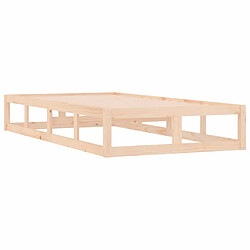 Avis vidaXL Cadre de lit sans matelas 90x200 cm bois massif