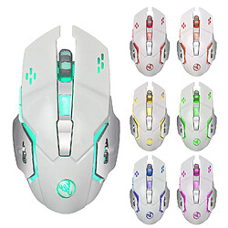 Avis Universal M70 2,4 GHz 2400dpi sans fil de jeu rechargeable souris ergonomique de souris optique blanche