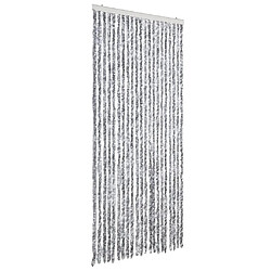 vidaXL Moustiquaire Blanc et gris 90x200 cm Chenille