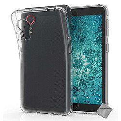 Htdmobiles Coque silicone gel fine pour Samsung Galaxy Xcover 5 + film ecran - TPU TRANSPARENT