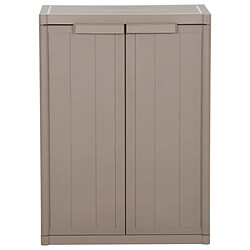 vidaXL Armoire de rangement jardin Marron 65x45x88cm PP Aspect de bois