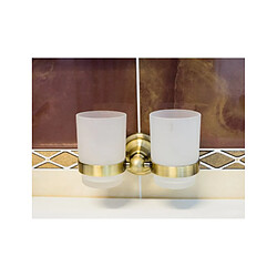 Bemeta - Maison De La Tendance Porte-verre double RETRO en laiton + 2 verres 16x10,5x9 cm