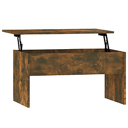 Maison Chic Tabls basse,Table Console pour salon Chêne fumé 80x50,5x41,5 cm Bois d'ingénierie -MN98611