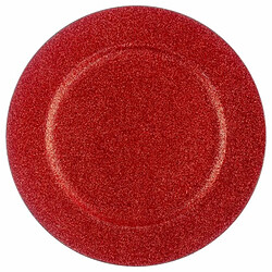 Assiette de Présentation Paillettes 33cm Rouge