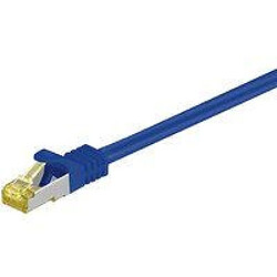 Disney RJ45 patch cord S/FTP (PiMF), w. CAT 7 raw cable 0.25m Blue 4x2xAWG 26, CU