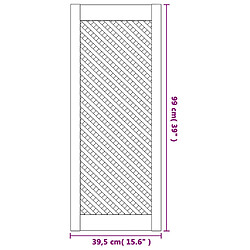 vidaXL Portes d'armoires en treillis 2 pcs 39,5x99 cm pin massif pas cher