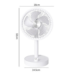 (Blanc) Alimentation Chargement Usb Ventilateur De Conception De Bureau Portable Et Rechargeable Refroidissement D'Été