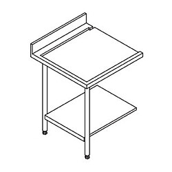 Table Entrée et Sortie pour Lave-Vaisselle à Capot - Accrochage à Gauche - L 700 mm - Elettrobar