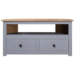 Maison Chic Meuble TV scandinave - Banc TV pour salon d'angle Gris 93x49x49cm Pin solide Assortiment Panama -MN70003