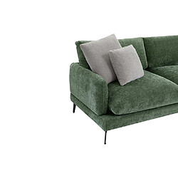 Acheter Vente-Unique Canapé d'angle droit en tissu texturé vert ROCALTA