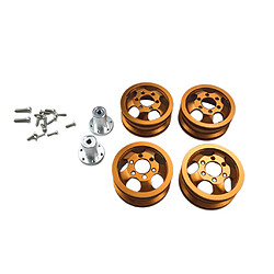 4 Pièces Moyeux De Roue De Voiture RC Pour Voiture WPL JJRC 1/16 RC Semi-camionnette Or