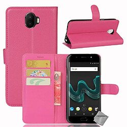 Htdmobiles Housse etui portefeuille pour Wiko Wim + film ecran - ROSE