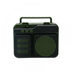 General Haut-parleur Bluetooth rétro FM Radio vintage avec volume fort, amélioration des basses, bon son, Bluetooth 5.0, carte TF, entrée AUX, clé USB pour la maison, les voyages en plein air, la fête, cadeau (vert)