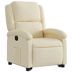 Avis Maison Chic Fauteuil Relax pour salon, Fauteuil inclinable électrique crème tissu -GKD76190