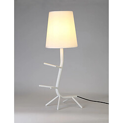 Inspired Lampe de table Centipede avec abat-jour, 1 x E27, blanc