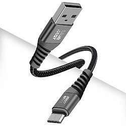 Bluestar Blue Star Câble USB vers Micro-USB 2A Charge Synchronisation Nylon Tressé 1.2m Noir