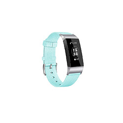 YP Select Bandes compatibles avec Fitbit Charge 3, bracelet de montre respirant en tissu tissé -BLEU CIEL